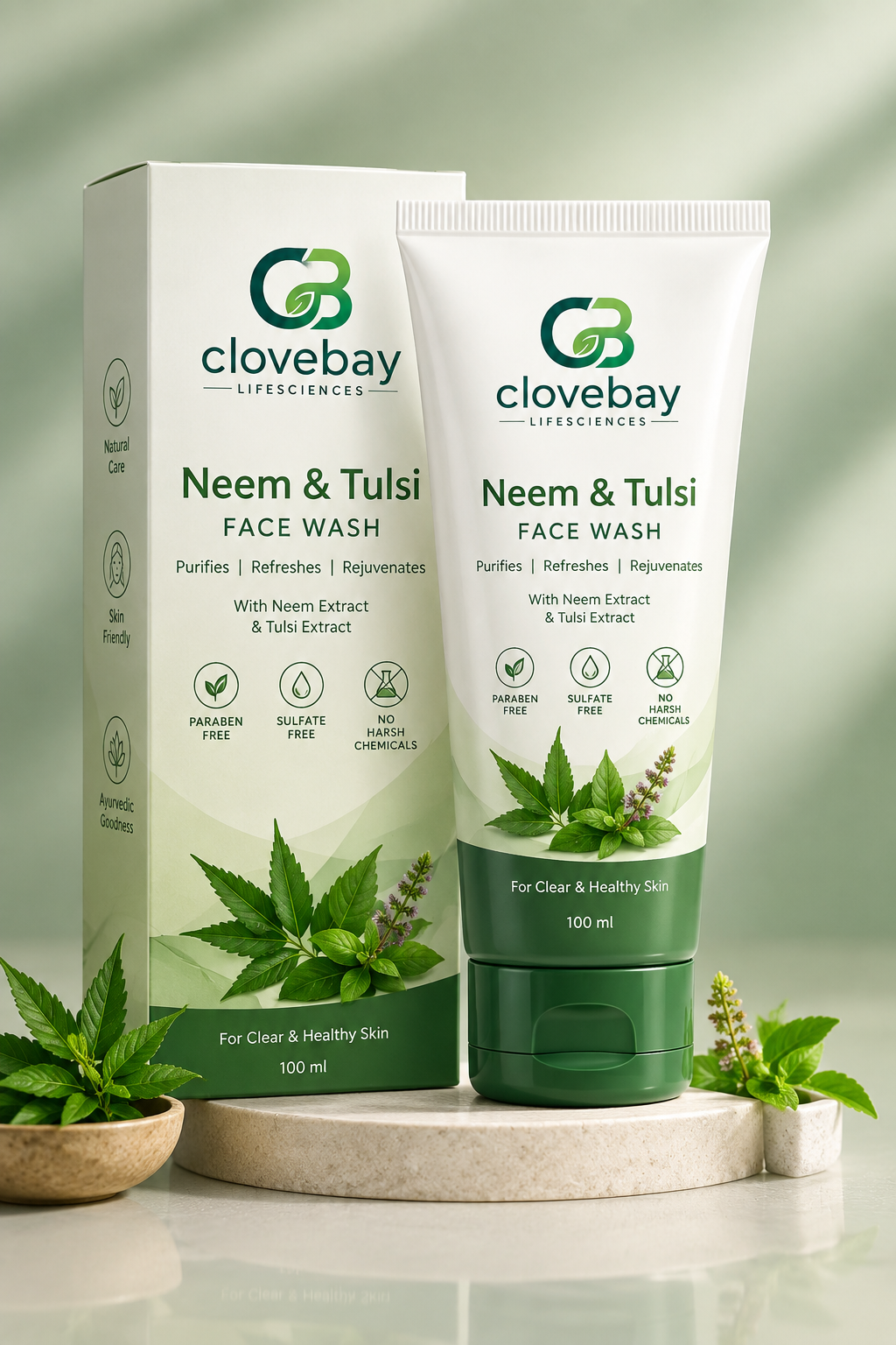 Neem and Tulsi Face Wash by CloveBay Lifesciences